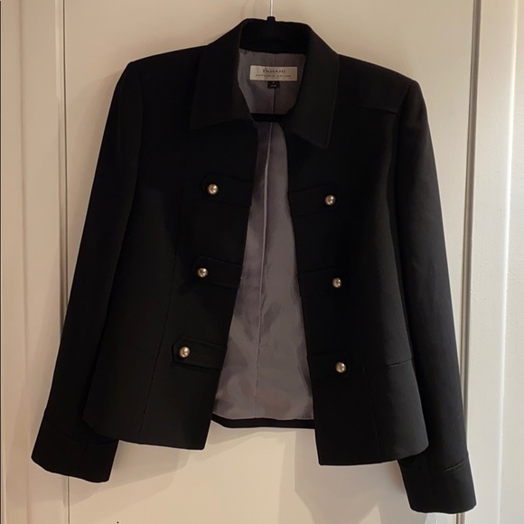 TAHARI Arthur S. Levine Black Military Style Designer Blazer!!! - Picture 4 of 8